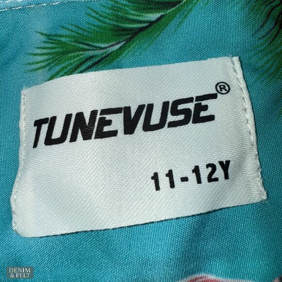 TUNEVUSE Boys Flamingo 3pc Cabana Set Shirt Shorts Hat Beach Vacation NEW~NWT!! - Picture 15 of 15